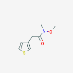 3-Thiopheneacetamide, N-methoxy-N-methyl-结构式