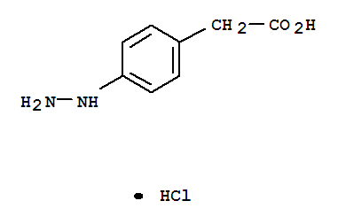 benzeneacetic acid, 4-hydrazinyl-结构式