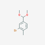 Benzene, 2-bromo-4-(dimethoxymethyl)-1-methyl-结构式