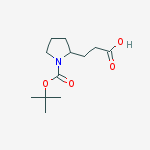 (S)-1-Boc-2-pyrrolidinepropanoic acid结构式