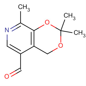 Structure of 4H-1,3-Dioxino[4,5-c]pyridine-5-carboxaldehyde, 2,2,8-trimethyl-
