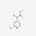 Structure of 4-Pyridinecarboxamide, 2-bromo-N-methoxy-N-methyl-