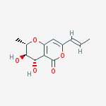 Structure of (2S)-3,4-Dihydro-3α,4β-dihydroxy-2β-methyl-7-[(E)-1-propenyl]-2H,5H-pyrano[4,3-b]pyran-5-one