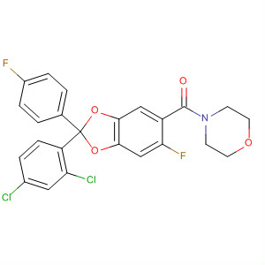 Structure of Morpholine,4-[[2-(2,4-dichlorophenyl)-6-fluoro-2-(4-fluorophenyl)-1,3-benzodioxol-5-yl]carbonyl]-