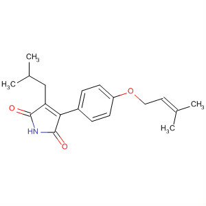 1H-Pyrrole-2,5-dione,3-[4-[(3-methyl-2-butenyl)oxy]phenyl]-4-(2-methylpropyl)-结构式