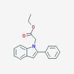 1H-Indole-1-acetic acid, 2-phenyl-, ethyl ester结构式