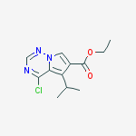 Structure of ETHYL 4-CHLORO-5-ISOPROPYLPYRROLO[2,1-F][1,2,4]TRIAZINE-6-CARBOXYLATE