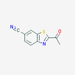 6-Benzothiazolecarbonitrile, 2-acetyl-结构式