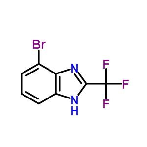 Chemical structure of 4-bromo-2-(trifluoromethyl)-1H-benzimidazole