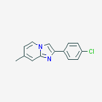Structure of Imidazo[1,2-a]pyridine, 2-(4-chlorophenyl)-7-methyl-