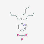 Chemical structure of Pyridine, 2-(tributylstannyl)-5-(trifluoromethyl)-