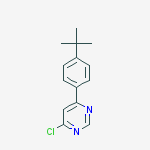 Structure of Pyrimidine, 4-chloro-6-[4-(1,1-dimethylethyl)phenyl]-