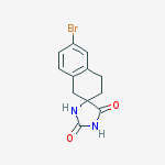 Structure of 3,4-DIHYDRO-6-BROMO-SPIRO[IMIDAZOLIDINE-4,2(1H)-NAPHTHALENE]-2,5-DIONE