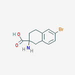 2-AMINO-1,2,3,4-TETRAHYDRO-6-BROMO-2-NAPHTHALENE CARBOXYLIC ACID结构式