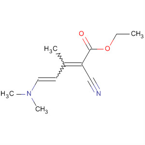 Structure of 2,4-Pentadienoic acid, 2-cyano-5-(dimethylamino)-3-methyl-, ethylester