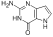 Structure of 2-amino-1,5-dihydro-4H-pyrrolo[3,2-d]pyrimidin-4-one