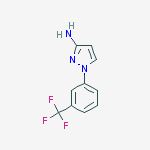Structure of 1-(3-(trifluoromethyl)phenyl)-1H-pyrazol-3-amine