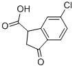 Structure of 6-CHLORO-2,3-DIHYDRO-3-OXO-1H-INDENE-1-CARBOXYLIC ACID