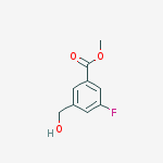 Structure of 3-fluoro-5-hydroxymethyl-benzoic acid methyl ester