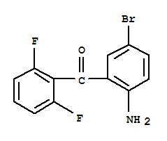 Structure of 2-Amino-5-bromo-2',6'-difluoro benzophenone