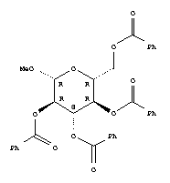 Structure of METHYL TETRA-O-BENZOYL-A-GALACTOPYRANOSIDE