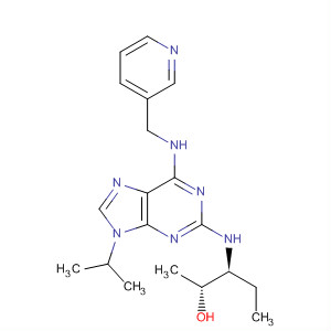 2-Pentanol,3-[[9-(1-methylethyl)-6-[(3-pyridinylmethyl)amino]-9H-purin-2-yl]amino]-,(2R,3S)-结构式
