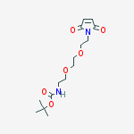 Structure of Carbamic acid,[2-[2-[2-(2,5-dihydro-2,5-dioxo-1H-pyrrol-1-yl)ethoxy]ethoxy]ethyl]-,1,1-dimethylethyl ester