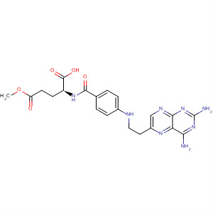 Structure of L-Glutamic acid,N-[4-[[(2,4-diamino-6-pteridinyl)methyl]methylamino]benzoyl]-, 1-methylester