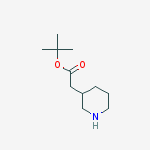 Structure of tert-butyl 2-(piperidin-3-yl)acetate