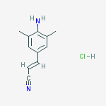 Structure of (2E)-3-(4-Amino-3,5-dimethylphenyl)acrylonitrile hydrochloride (1:1)