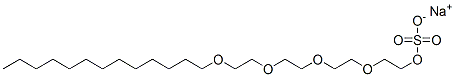 Structure of sodium 3,6,9,12-tetraoxapentacosyl sulphate