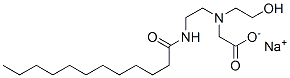 Structure of sodium N-(2-hydroxyethyl)-N-[2-[(1-oxododecyl)amino]ethyl]glycinate