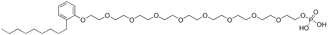 Structure of 26-(nonylphenoxy)-3,6,9,12,15,18,21,24-octaoxahexacosan-1-yl hydrogen  phosphate
