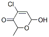 2H-Pyran-3(6H)-one,  4-chloro-6-hydroxy-2-methyl-结构式