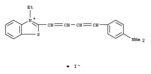 Structure of Benzothiazolium,2-[4-[4-(dimethylamino)phenyl]-1,3-butadien-1-yl]-3-ethyl-, iodide (1:1)
