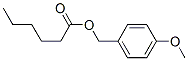 Structure of Hexanoic acid, (4-methoxyphenyl)methyl ester