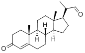 Structure of (20R)-3-oxopregn-4-ene-20-carbaldehyde