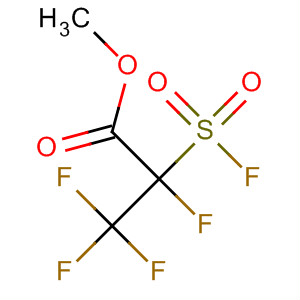 Structure of Propanoic acid, 2,3,3,3-tetrafluoro-2-(fluorosulfonyl)-, methyl ester