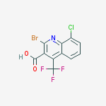 Structure of 3-Quinolinecarboxylic acid, 2-bromo-8-chloro-4-(trifluoromethyl)-