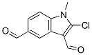 Structure of 2-CHLORO-1-METHYL-1H-INDOLE-3,5-DICARBALDEHYDE