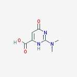 Structure of 2-(dimethylamino)-6-oxo-3,6-dihydropyrimidine-4-carboxylic acid