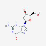 Structure of 2-AMINO-9-((2R,4S,5R)-4-HYDROXY-5-(HYDROXYMETHYL)TETRAHYDROFURAN-2-YL)-1H-PURIN-6(9H)-ONE