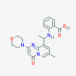 2-(1-(7-methyl-2-morpholino-4-oxo-4H-pyrido[1,2-a]pyrimidin-9-yl)ethylamino)benzoic acid结构式