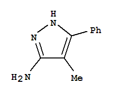 Structure of 1H-Pyrazol-3-amine,4-methyl-5-phenyl-
