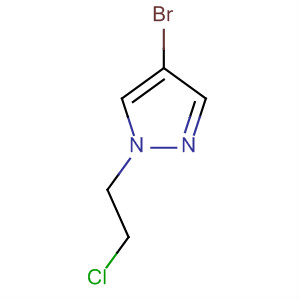 1H-Pyrazole, 4-bromo-1-(2-chloroethyl)-结构式
