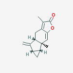 Structure of (4aS)-4aα,5,5aα,6,6aα,6b-Hexahydro-3,6bβ-dimethyl-5-methylenecycloprop[2,3]indeno[5,6-b]furan-2(4H)-one