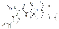 Structure of [6R-[6alpha,7beta(Z)]]-3-(acetoxymethyl)-7-[[2-(formylamino)thiazol-4-yl](methoxyimino)acetamido]-8-oxo-5-thia-1-azabicyclo[4.2.0]oct-2-ene-2-carboxylic acid