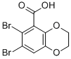 6,7-Dibromo-2,3-dihydrobenzo[1,4]dioxine-5-carboxylic acid结构式