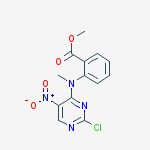 methyl 2-((2-chloro-5-nitropyrimidin-4-yl)(methyl)amino)benzoate结构式