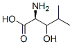 Structure of (2S)-2-amino-3-hydroxy-4-methyl-pentanoic acid